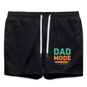 Mode papa en charge pour les futurs pères fiers - Short de bain - noir - Devant - AI Model Male 185 light (185cm)