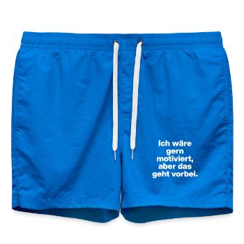 MOTIVATED? EXTREMELY RARE! SARCASM IRONY WORK - Swim Trunks - cobalt blue - Front