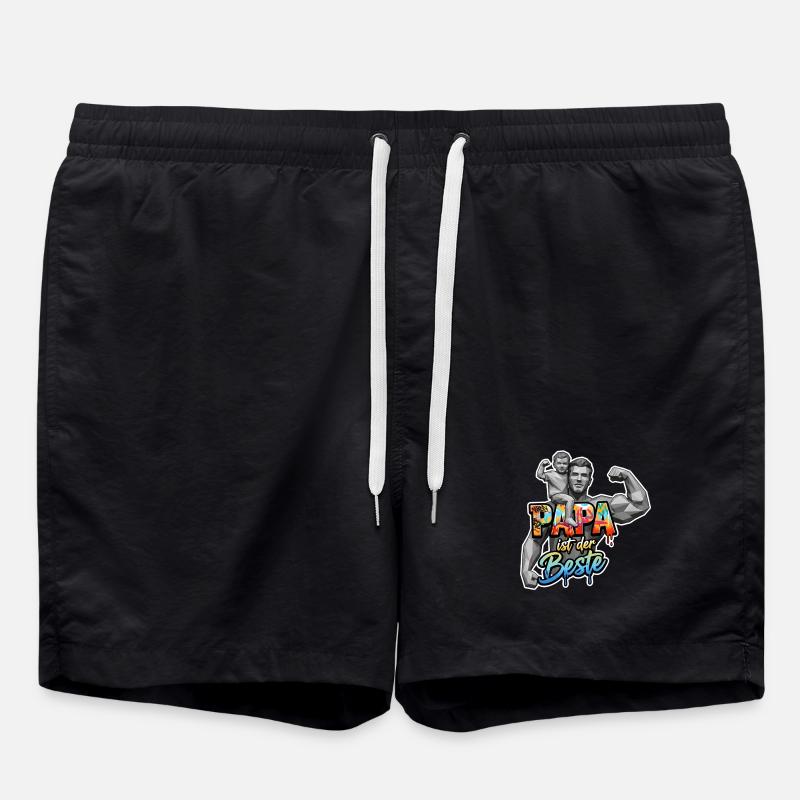 DAD IS THE BEST - Swim Trunks - black
