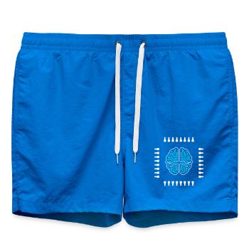 AI Gehirn Chip Prozessor Tech Vektor - Badeshorts - Cobalt blue - Vorne