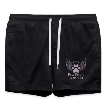 Pug Dog Nuage Ailes d’Ange Adieu Deuil - Short de bain - noir - Devant - AI Model Male 185 light (185cm)
