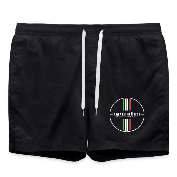 Amalfiküste Koordinaten - Badeshorts - Schwarz - Vorne - AI Model Male 185 light (185cm)