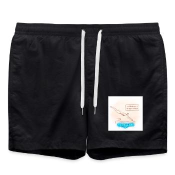 Rébellion au bord de la piscine - Short de bain - noir - Devant - AI Model Male 185 light (185cm)