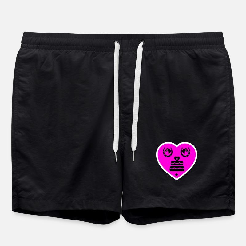 Pferde - Badeshorts - Schwarz