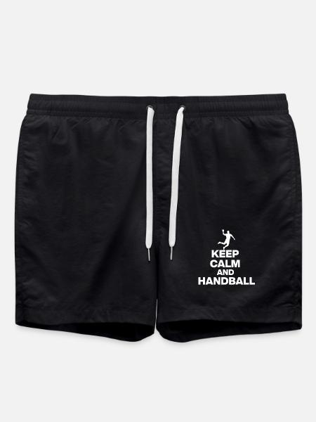 KEEP CALM AND HANDBALL! GERMANY EUROPEAN CHAMPIONS - Swim Trunks - black