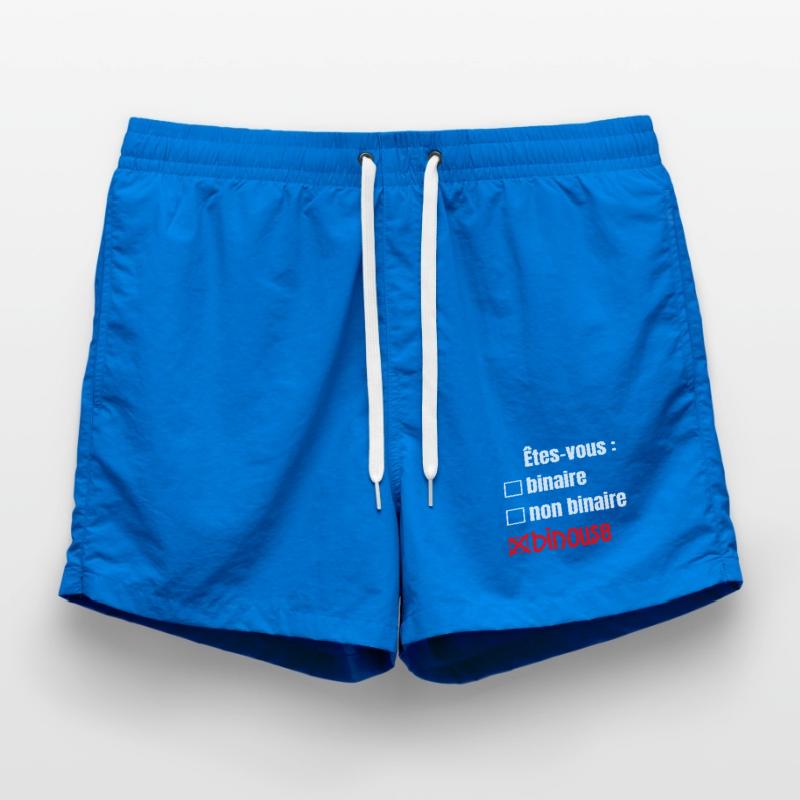 ARE YOU BINARY, NON-BINARY, BINOUSE! Swim Trunks