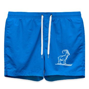 Un bouquetin drôle pour les skieurs - Short de bain - cobalt blue - Devant