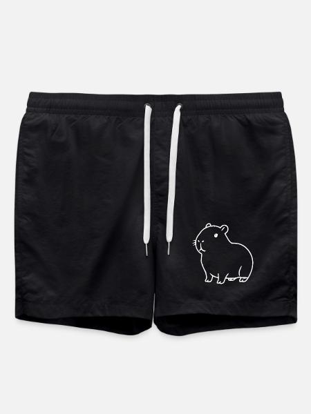 Capybara capybara blanc - Short de bain - noir