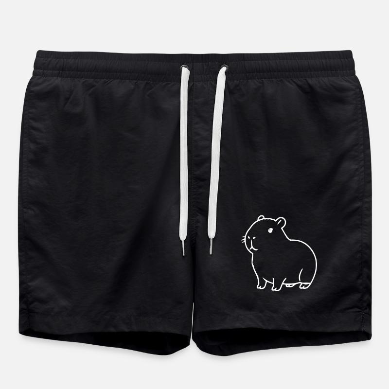 Capybara capybara white - Swim Trunks - black
