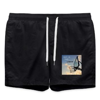 Sky Is The Limit Hoops - Swim Trunks - black - Front - AI Model Male 185 light (185cm)