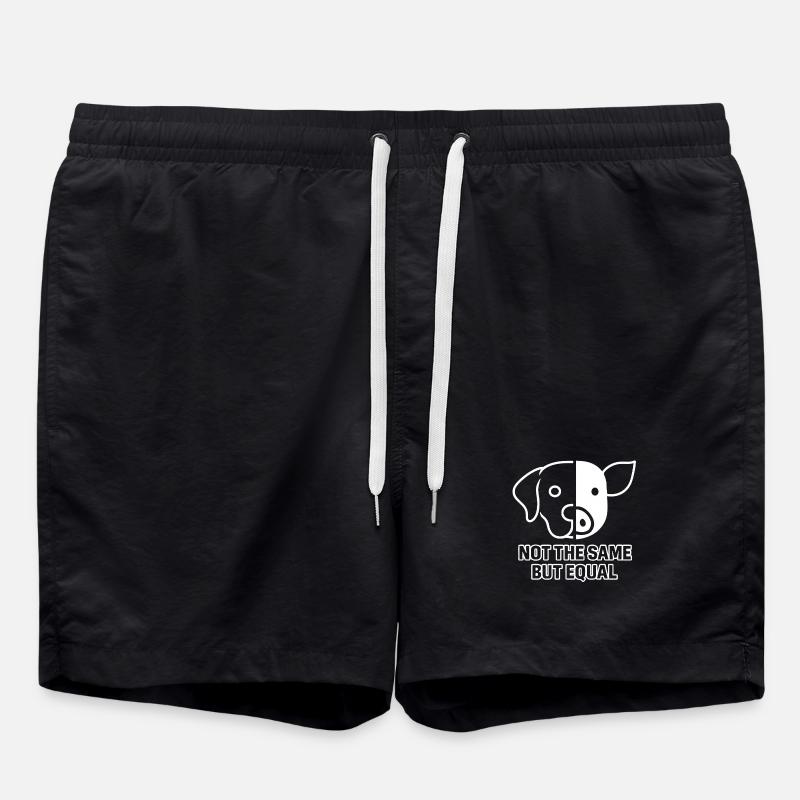 Hund Schwein - Badeshorts - Schwarz