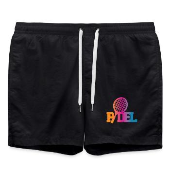 Padel - Short de bain - noir - Devant - AI Model Male 185 light (185cm)