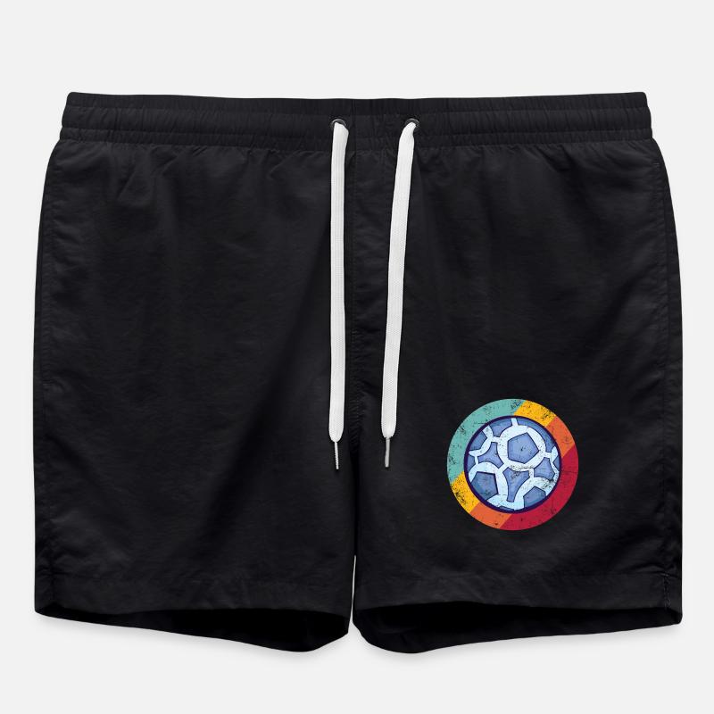 Handball rétro - Short de bain - noir