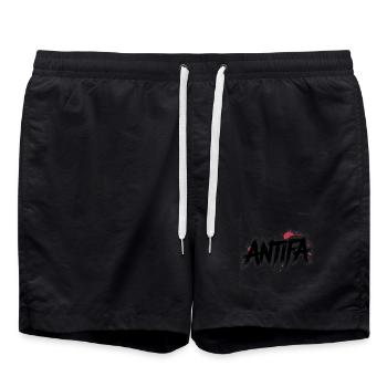Antifa - Produits dérivés antifascistes - Short de bain - noir - Devant - AI Model Male 185 light (185cm)