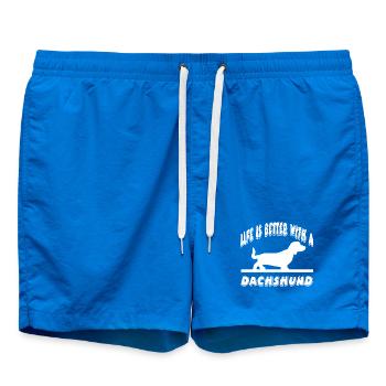 Dachshund - Swim Trunks - cobalt blue - Front