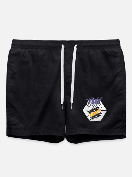 Fran Hero WOD Cross-Training leichte Grafikversion - Badeshorts - Schwarz