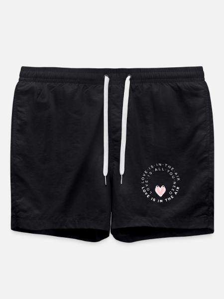 Love-Is-In-The-Air Design - Swim Trunks - black