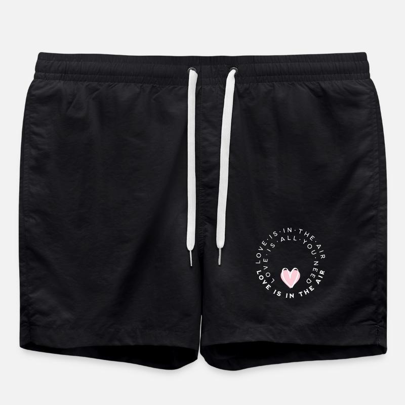 Design « L’amour dans les airs » - Short de bain - noir