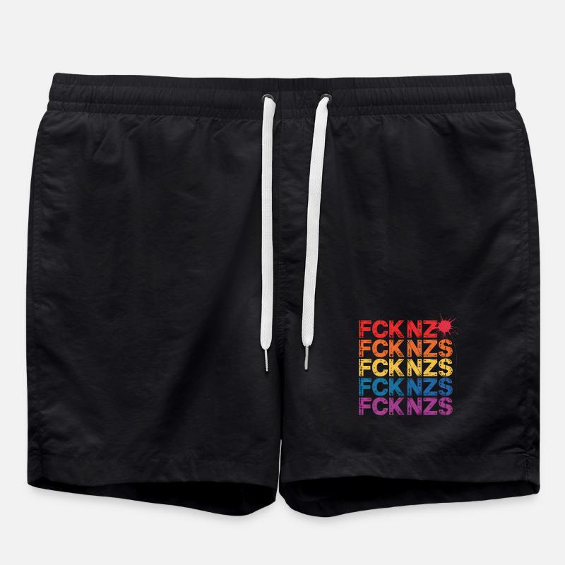 FCK NZS - Antifa Tee - Short de bain - noir