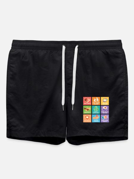 Human Rights Equality Inclusion Statement - Swim Trunks - black
