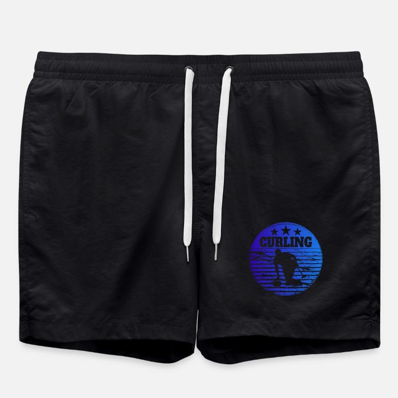 Curlingspelare Vintersportcurling - Badshorts - svart