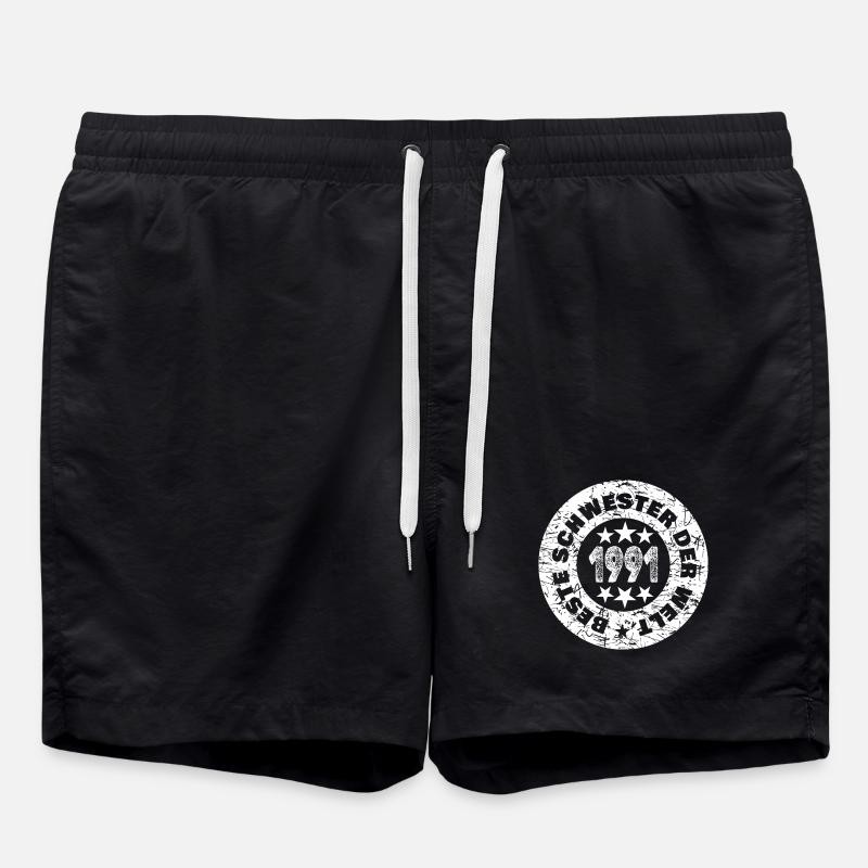 Born in 1991 - Swim Trunks - black