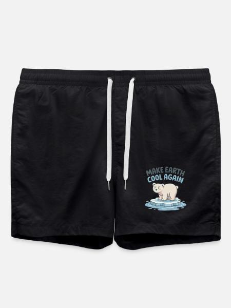 Make Earth Cool Again - Swim Trunks - black