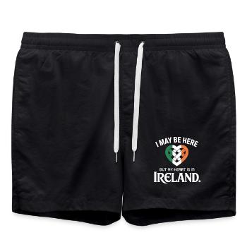 T-shirt Heart in Ireland Pride - Short de bain - noir - Devant - AI Model Male 185 light (185cm)