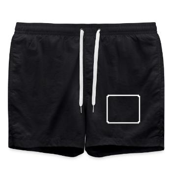 Boîte de texte 8 bits de trame de pixels - Short de bain - noir - Devant - AI Model Male 185 light (185cm)