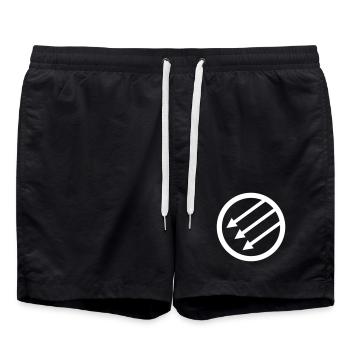 Iron Front / Eiserne Front / Järnfronten - Swim Trunks - black - Front - AI Model Male 185 light (185cm)