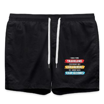 Voyage dans le temps - Short de bain - noir - Devant - AI Model Male 185 light (185cm)