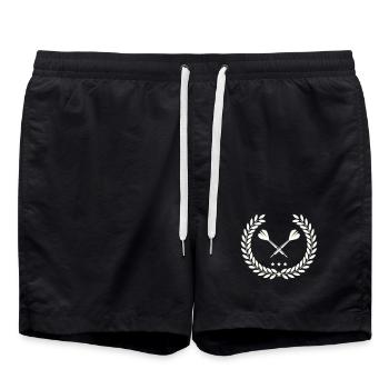 darts_lorbeerkranz - Badeshorts - Schwarz - Vorne - AI Model Male 185 light (185cm)