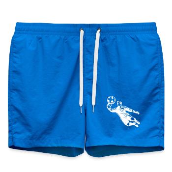 Gardien de but de foot réalise un arrêt brillant dans le saut - Short de bain - cobalt blue - Devant