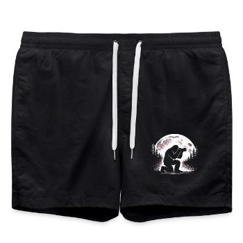 Photographe de Bigfoot - Short de bain - noir - Devant - AI Model Male 185 light (185cm)