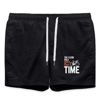 Professional Bicycle Acrobatics Performance Gear  - Swim Trunks - black - Front - AI Model Male 185 light (185cm)