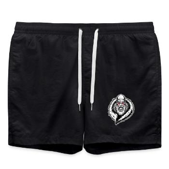 Viking Warcry Berserker Fury Norse Mascot - Swim Trunks - black - Front - AI Model Male 185 light (185cm)