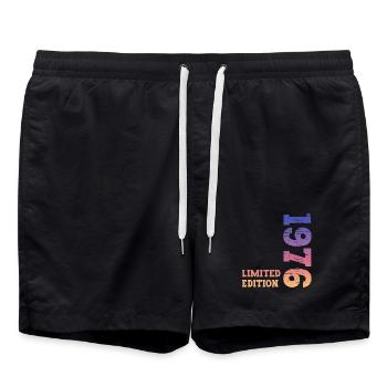 Vintage 1976 - Swim Trunks - black - Front - AI Model Male 185 light (185cm)