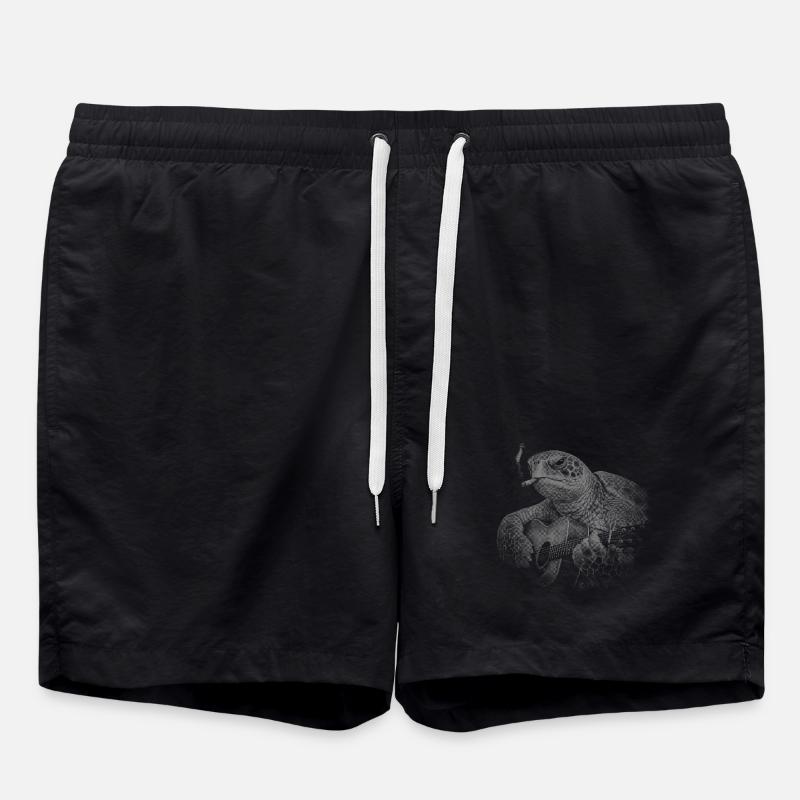 Turtle Night Guitar - Badeshorts - Schwarz