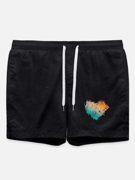 Heart - Swim Trunks - black