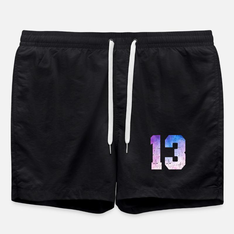Ausgabe 13 – 13. Jubiläumsgeschenk - Badeshorts - Schwarz