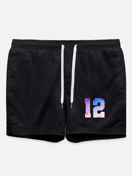 Ausgabe 12 – 12. Jubiläumsgeschenk - Badeshorts - Schwarz