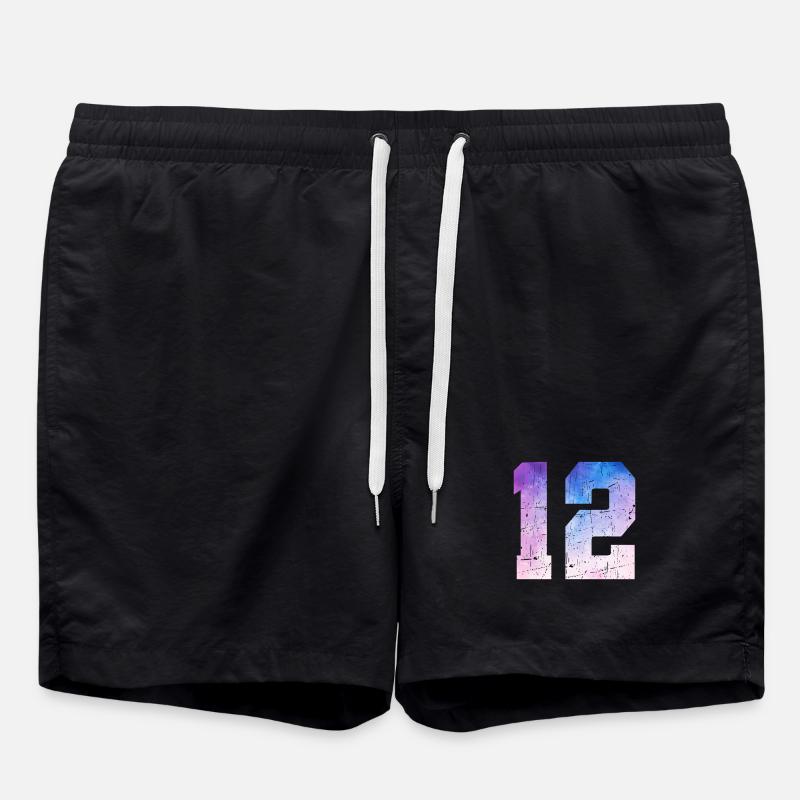 Ausgabe 12 – 12. Jubiläumsgeschenk - Badeshorts - Schwarz