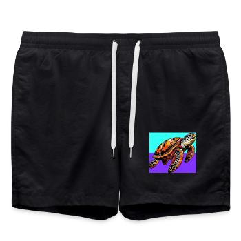 tortue - Short de bain - noir - Devant - AI Model Male 185 light (185cm)