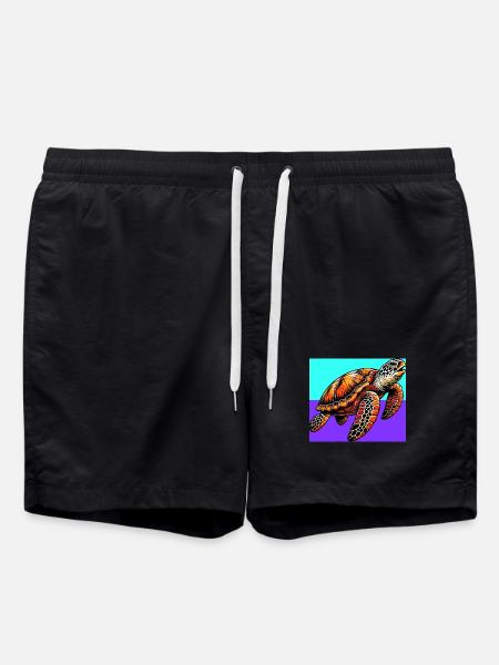 turtle - Swim Trunks - black