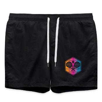 Padel Sport Vintage - Swim Trunks - black - Front - AI Model Male 185 light (185cm)