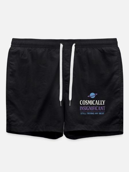 Existential humor, nihilism, humor, - Swim Trunks - black