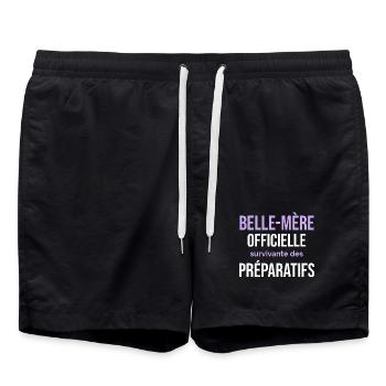 Belle-Mère Officielle — Survivante des Préparatifs - Short de bain - noir - Devant - AI Model Male 185 light (185cm)
