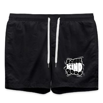 Schoolchild 2026 Lettering - Swim Trunks - black - Front - AI Model Male 185 light (185cm)