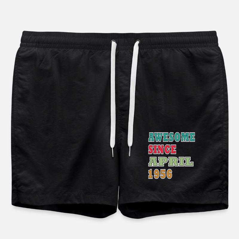 Awesome Since April 1956 - Badeshorts - Schwarz