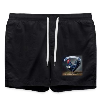 jeu de poulet - Short de bain - noir - Devant - AI Model Male 185 light (185cm)